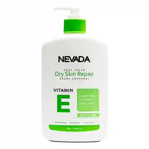 Nevada Crema Corporal Dry Skin Repair Con Vitamina E – Hidratación Profunda Para Piel Seca Y Extra Seca 444 Ml