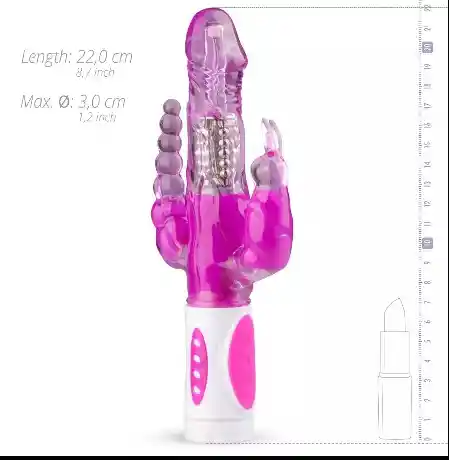 Vibrador Conejo Triple Estimulación Easy Toys