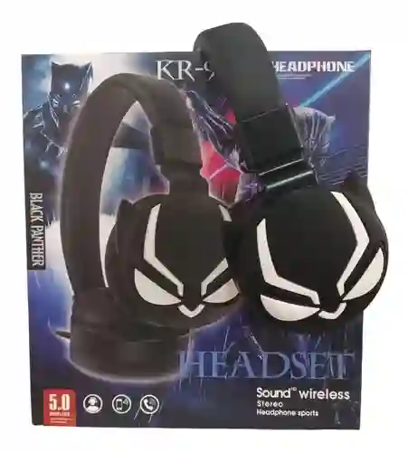 Diadema Kr-9900 Pantera Negra Auriculares De Alta Calidad