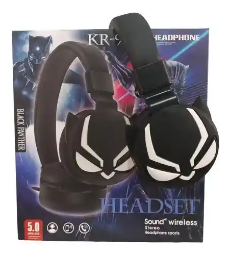 Diadema Kr-9900 Pantera Negra Auriculares De Alta Calidad