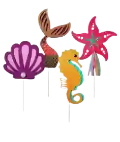 Topper Decorativo Cola De Sirena En Foami