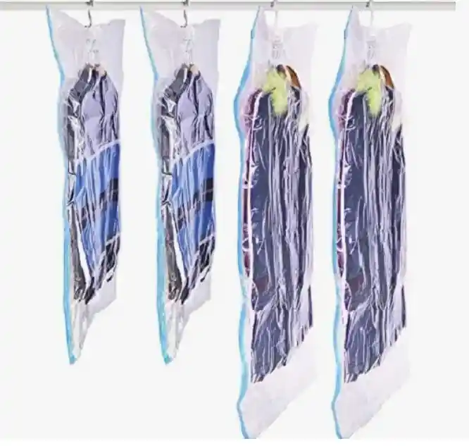 6 Bolsas De Empaque Al Vacio 105x70 Para Colgar Ropa