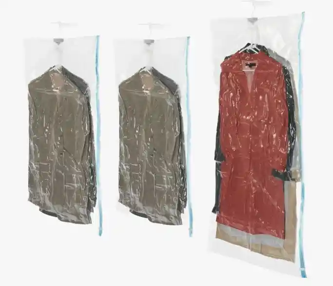 6 Bolsas De Empaque Al Vacio 105x70 Para Colgar Ropa