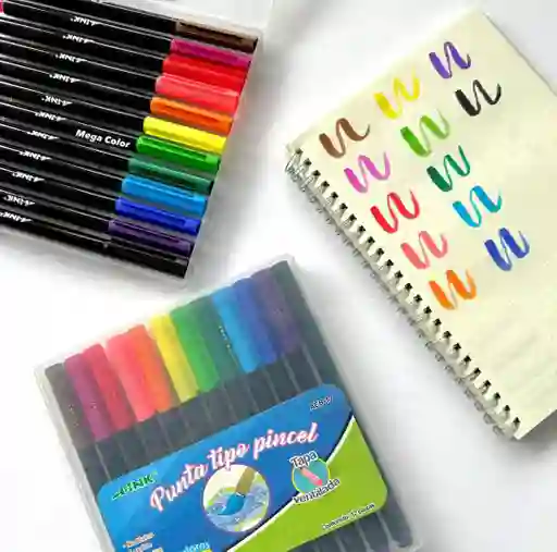 Plumones Punta Tipo Pincel Artisan Set X12