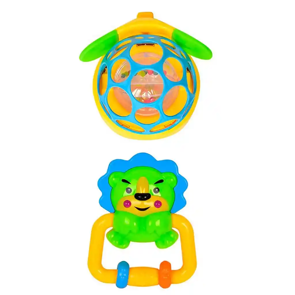 Sonajero Estimulación Temprana Bebé Juguete Elefante X 4 Pc