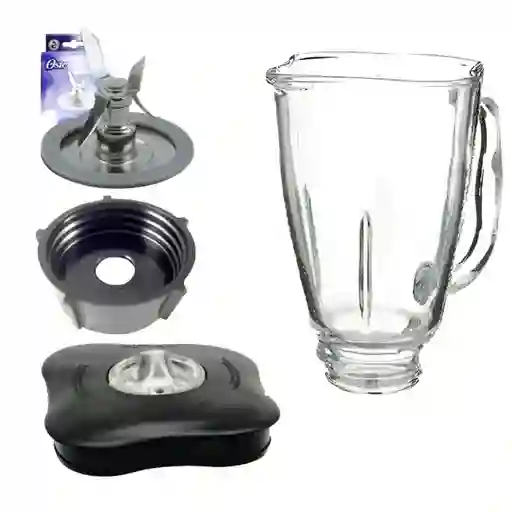 Tapa+ Vaso+ Cuchilla+ Base Licuadora Oster Vaso Trebol Vidri