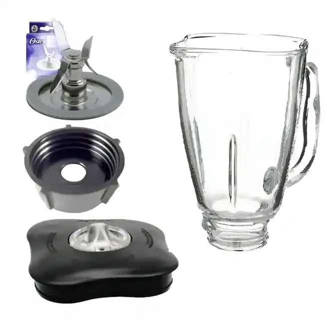 Tapa+ Vaso+ Cuchilla+ Base Licuadora Oster Vaso Trebol Vidri