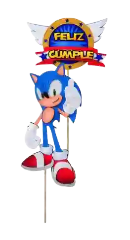 Topper Decorativo Sonic En Foami