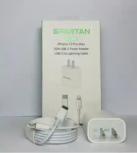 Cargador Cubo Spartan Original 20w Para Iphone Carga Rápida