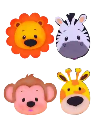 Logo Animales De La Selva Pequeños En Foami
