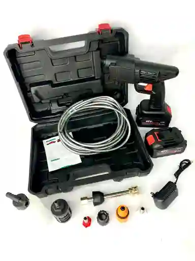 Hidrolavadora Recargable Inalambrica Con 2 Baterias De 48w Y Accesorios