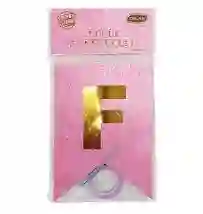 Banderin Feston Fiesta Feliz Cumpleaños Rosa Princesa Escarchado