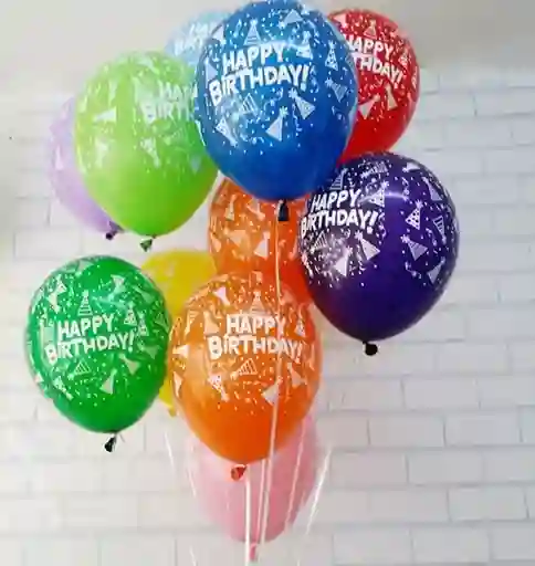 Globo De Feliz Cumpleaños En Helio R12