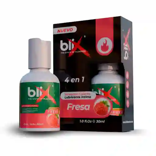 Lubricante Intimo Blix Sensación Caliente Fresa 30ml