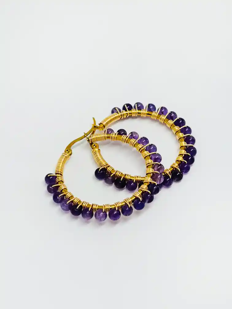 Aretes Ö Grandes Amatista