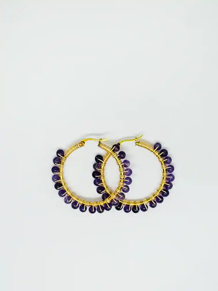 Aretes Ö Grandes Amatista