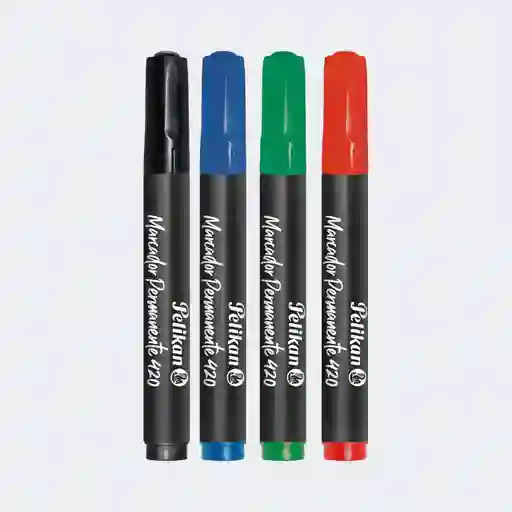 Marcador Permanente Color Azul, Rojo, Verde Y Negro Por Unidad - Referencia 420