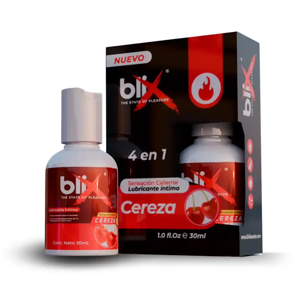 Lubricante Intimo Blix Sensación Caliente Cereza 30ml