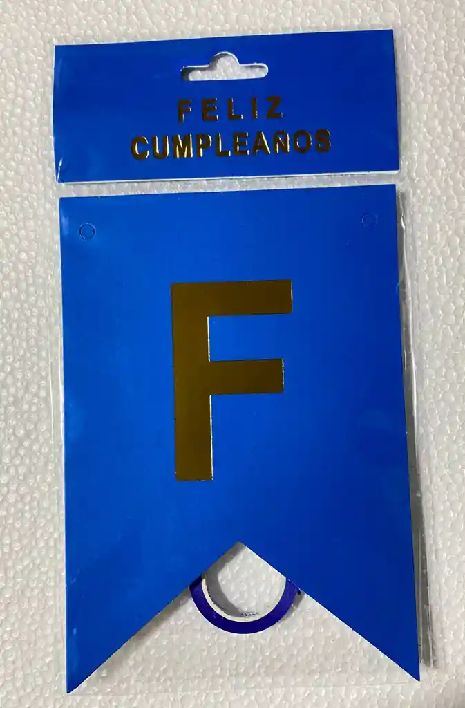 Banderin Feston Fiesta Matte Feliz Cumpleaños Azul Rey