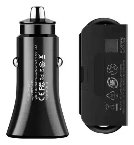 Tetera De Coche Carga Rápida 25w Con Puerto Tipo C