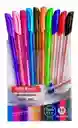 Boligrafo Offi-esco Semigel Oe-076f-10 0.7 Mm X Unidad Morado, Rosado, Fucsia, Azul Claro, Amarillo, Naranja, Verde Claro, Azul Oscuro, Negro, Rojo.