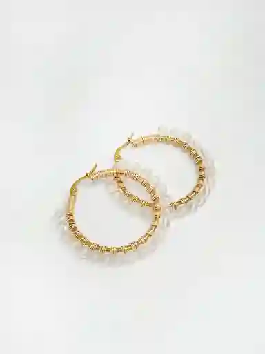 Aretes Ö Grandes Cuarzo Cristal