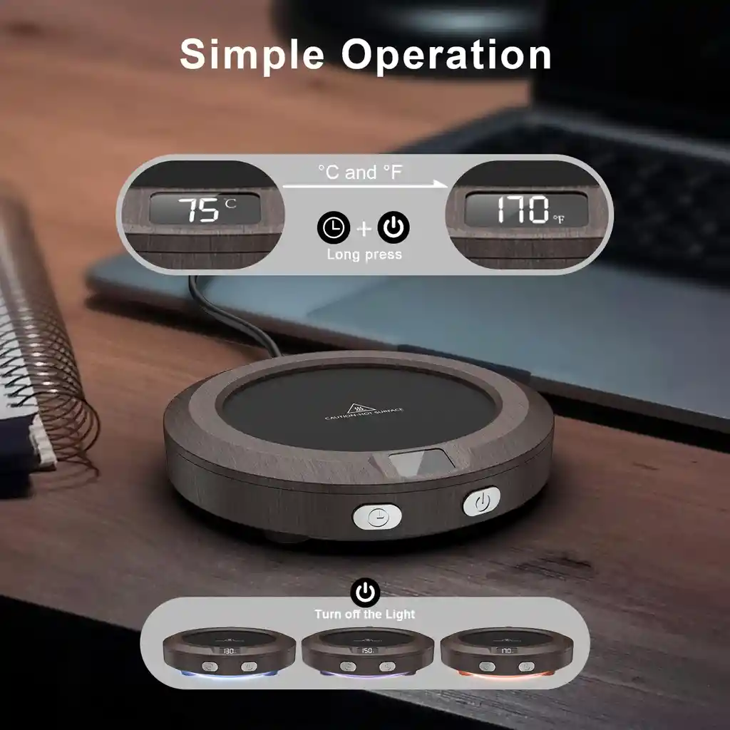 Calentador De Taza Para Escritorio Con Apagado Automático