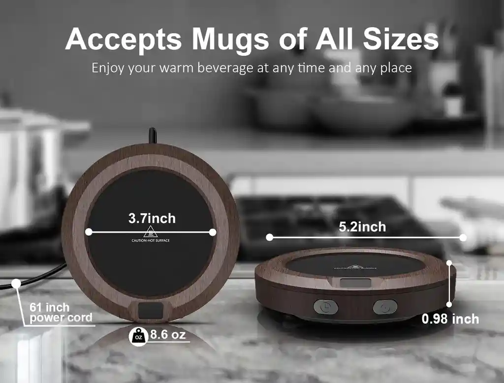 Calentador De Taza Para Escritorio Con Apagado Automático