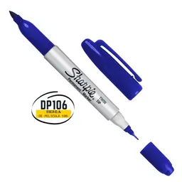 Marcador Sharpie Doble Punta Azul