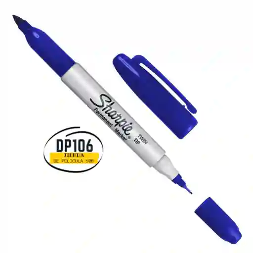 Marcador Sharpie Doble Punta Azul