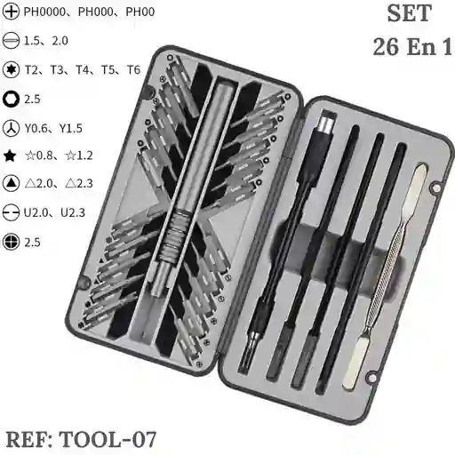 Kit De Destornillador De Precision Magnetico 26 En 1 Herramientas Manuales De Reparacion Tool-07