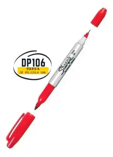 Sharpie Marcador Doble Punta Rojo