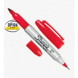 Sharpie Marcador Doble Punta Rojo