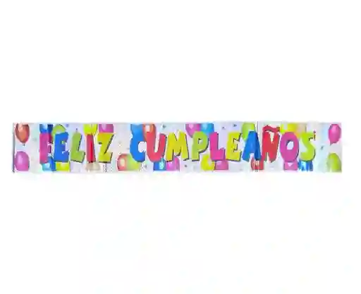 Letrero Feliz Cumpleaños Tipo Banner Holografiado