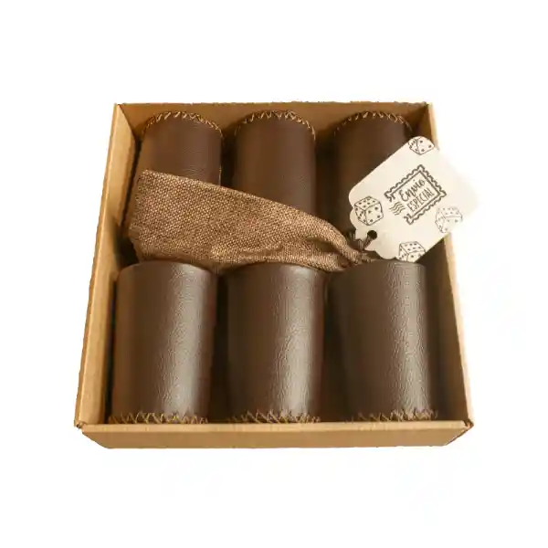 Juego De Cacho Cuero Cafe