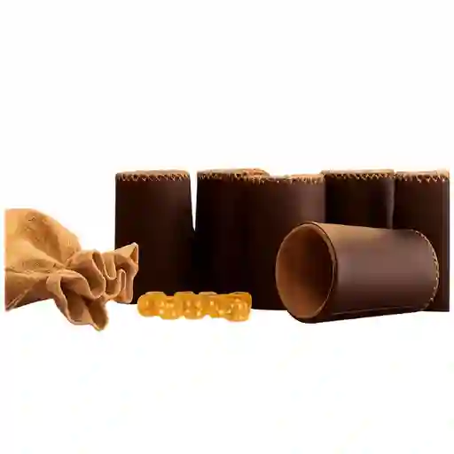Juego De Cacho Cuero Cafe