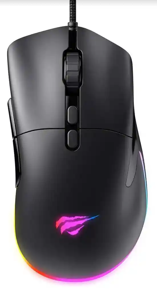 Mouse Para Jugadores Havit Ms954 De 12000 Dpi, 7 Botones, Color Negro