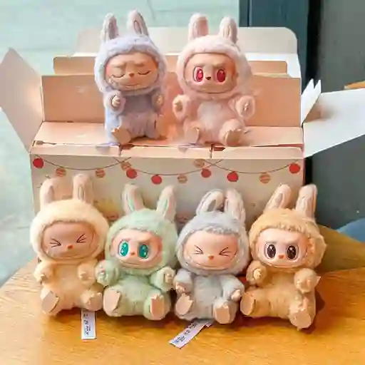 Juguete Inspirado Tipo Labubu Sorpresa Have A Seat Llavero Peluche Coleccionable