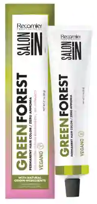 Recamier Tinte Sin Amoniaco Vegano Green Forest Tono 1.0 Negro (incluye Guantes + Crema Reveladora + Tratamiento)