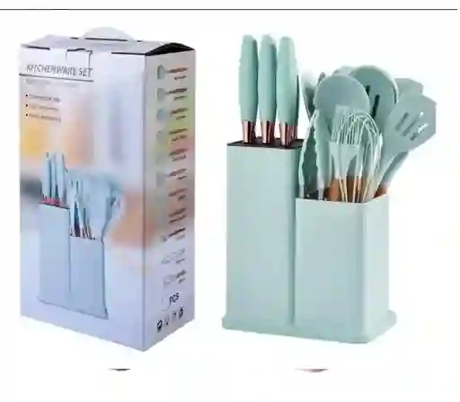 Set Juego 19 Pcs Utensilios Cocina Hogar Multifuncional