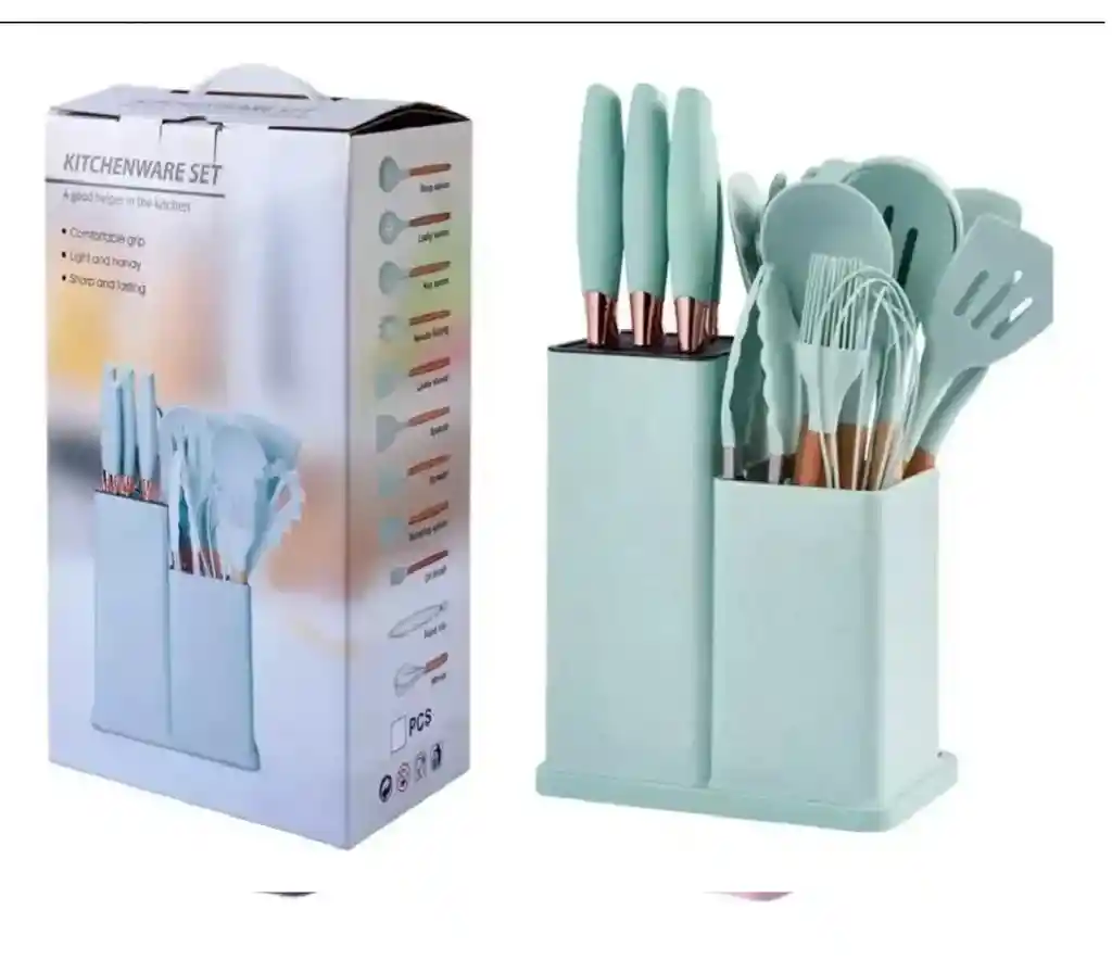 Set Juego 19 Pcs Utensilios Cocina Hogar Multifuncional