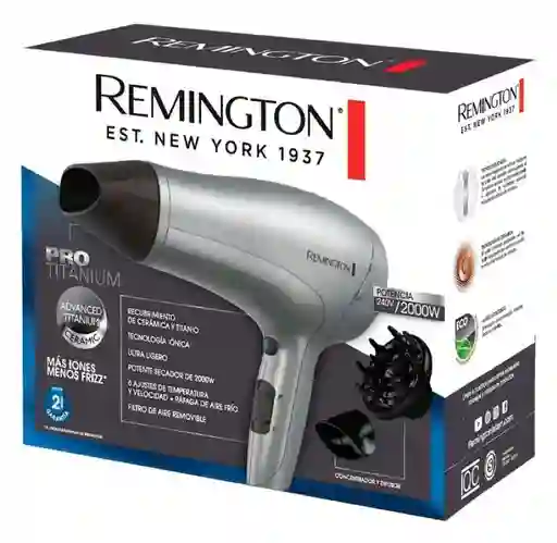 Secador Remington Pro Titanium Ceramic Iones Dos Boquillas