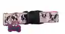 Collar Estampado Perritos Rosa Talla L