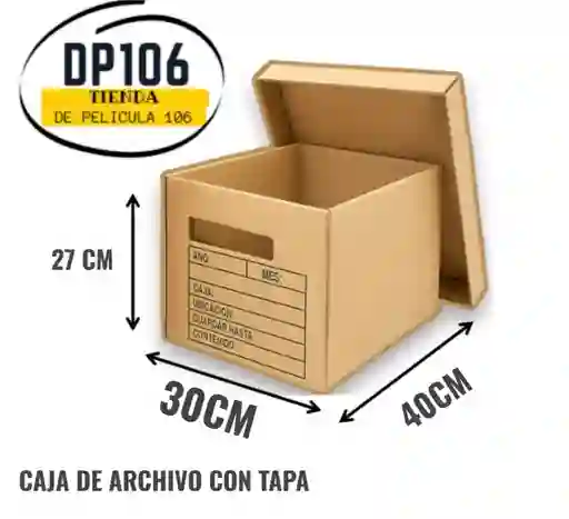 Caja De Archivo Con Tapa – Medidas 40 X 30 X 27 Cm