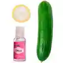 Dildo Pepino Real + Lubricante + Condon Juguete Erótico Fetichista Fruta De Cosecha Anal 22cm Consolador