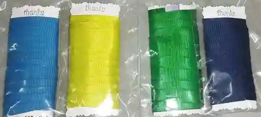 Cinta Corrugada De 2 Cm X2 Mt Disponible Verde Biche, Verde Navidad, Azul Oscuro, Azul Claro Elegir El Color De Su Preferencia