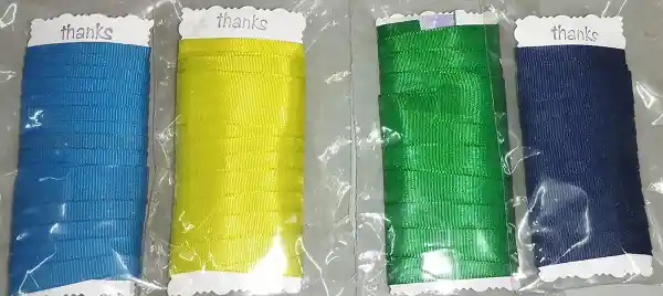 Cinta Corrugada De 2 Cm X2 Mt Disponible Verde Biche, Verde Navidad, Azul Oscuro, Azul Claro Elegir El Color De Su Preferencia