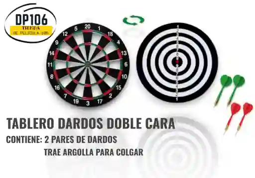 Tiro Al Blanco / Tablero De Dardos Doble Cara Con 2 Pares De Dardos