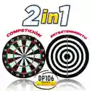 Tiro Al Blanco / Tablero De Dardos Doble Cara Con 2 Pares De Dardos