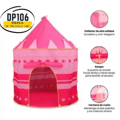Carpa Castillo Armable Rosa Niña
